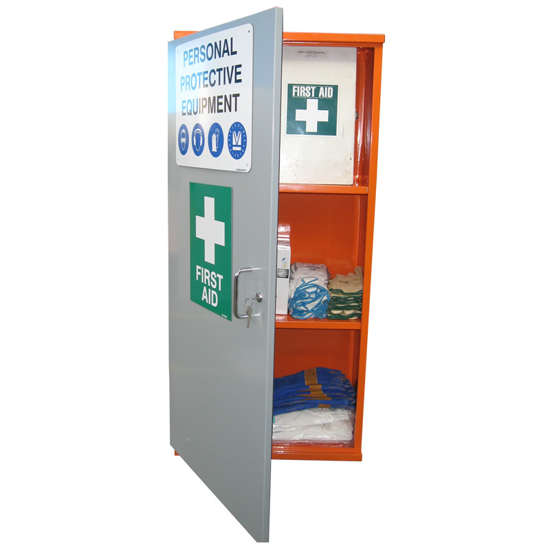 PPE Storage Cabinet Single Door with 3 x Shelves | Flammable Cabinet