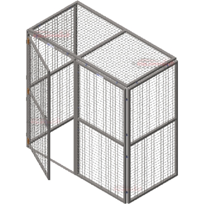 Picture of Wire Mesh Storage Cage Large No Back End Gate
