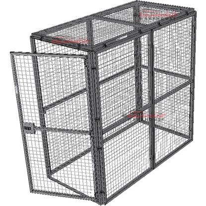 Picture of Wire Mesh Storage Cage Large With Backand End gate