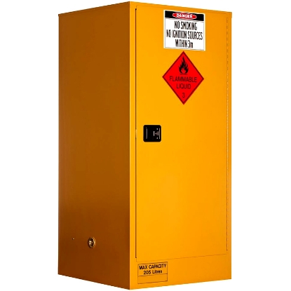 Picture of 205L Flammable Goods Cabinet - 1 Door Roller Set Shelf